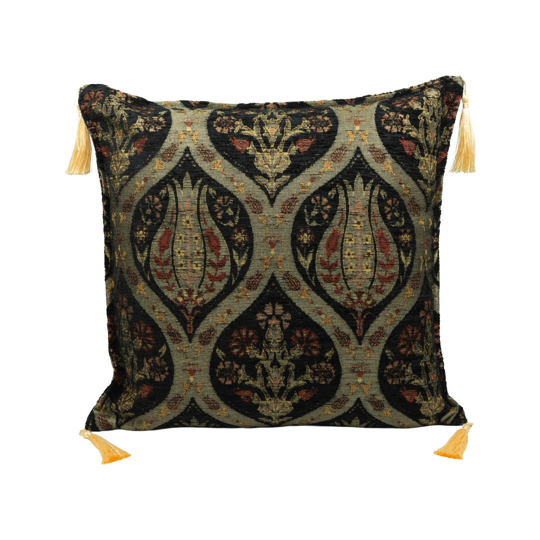 Tulip Cushion Cover (Black) | CC16